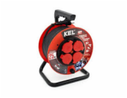 Plastrol Professional Line prodlužovací kabel do dílny na bubnu 4x2p+Z 10A 2300W 25m černý KEL