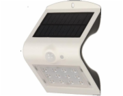 Orno Nástěnná lampa SILOE LED 1,5W, solární lampa s pohybovým senzorem 120°, 190lm, IP65, 4000K, 1200mAh, dvojitý zdroj světla, bílá, AD-SL-6083WLR4