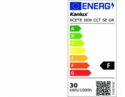 Kanlux Projektor ACTE 30W CCT SE GR s pohybovým senzorem 2400lm(WW)/3240lm(NW)/2910lm(CW) 3000K/4000K/6500K IP44 Šedá 38497