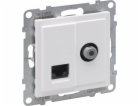 Legrand SUNO TV zásuvka typ F 1,5dB + RJ45 kat. 6 UTP bíl...