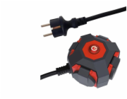 Düwi Prodlužovací kabel do dílny, venkovní, vysoce výkonný, kulatý, IP44, H07RN-F, 3G1,5 mm2, 1,4 m, 34103