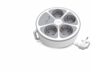 Plastrol 4x pevný prodlužovací kabel s vypínačem a USB A/C zásuvkami 2m schuko PS-470SWS/O+USBA+USBC/2 E W-30015