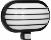 Orno Nástěnná lampa LASO, zahradní svítidlo s pohybovým senzorem 180, 1x60W, E27, IP44, plast, černá, LF-2/B