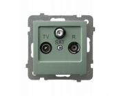 Ospel AS RTV-SAT koncová zásuvka matně zelená GPA-GS/m/84