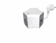 Plastrol 3x pevný prodlužovací kabel s vypínačem a USB A/C zásuvkami 2m PS-370WS/K+USBA+USBC/2 E W-30019
