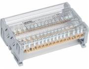 MOREK Rozvodný blok MOBLOCK 4-pólový 125A-15 2x35mm2 + 2x25mm2 + 11x6mm2 TS35 MAB4126A18