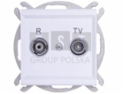 Ospel GPA-RK/m/75 SONATA Zásuvka RTV Terminal, bílá matná...
