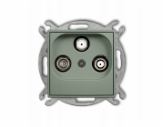 Karlik MINI účastnický zásuvkový mechanismus 2 SAT + TV výstupy sage 61MGSN