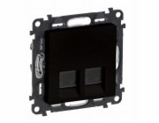 Legrand VALENA LIFE zásuvka 2 x RJ45 kat. 6a černá 756349