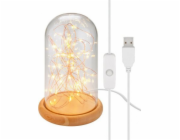 Goobay Skleněná kopule s mikro LED světelným řetězem