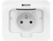 Orno Hermetická obdélníková elektrická zásuvka, IP55, 1x2P+Z (francouzská), bílá