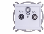 Ospel Zásuvka SONATA RTV-SAT se dvěma SAT výstupy, matně bílá GPA-R2S/m/75