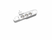 Plastrol 3x pevný prodlužovací kabel s vypínačem a USB A/C zásuvkami 3m schuko PS-370SWS+USBA+USBC/3 E W-30007