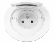 Orno Hermetická kulatá elektrická zásuvka, IP55, 1x2P+Z (francouzská), bílá