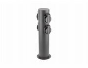 GTV Zahradní sloupek CORTA-P 36, IP54 4*Schuko zásuvka, max. 3500W, sloupek, grafit