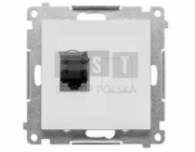Kontakt-Simon T61E.01/114 Simon 55 Jednoduchá počítačová zásuvka RJ45 kategorie 6, stíněná s protiprachovou clonou (modul) Světle šedá matná T61E.01/114