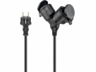 Goobay Dvojitý venkovní prodlužovací kabel Cable, 5 m, če...