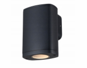 Kanlux ZEVI EL 1GU10 B 1xmax 10W IP54 fasádní svítidlo s dvojitou tlumivkou, nástěnná lampa černá 38880