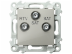 Ospel RTV-SAT zásuvka se dvěma SAT výstupy, kašmírově béž...