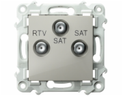 Ospel RTV-SAT zásuvka se dvěma SAT výstupy, kašmírově béžová GPA-Z2S/m/83