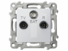 Ospel SZAFIR RTV-SAT zásuvka bílá GPA-ZS/m/00