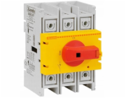 Lovato Electric 3P 100A odpínač, žlutočervená knoflíková hlavice, GA100ARY
