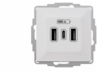 ELEKTROPLAST Nabíječka VESTRA USB 2xA+C bílá 3808-10