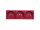 Bettermann Trojitá zásuvka M45 s/bez 16A červená - 6106697