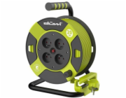 Düwi Prodlužovací kabel se 4 zásuvkami na bubnu H05VV-F 3G1.0, 20 m citronově černá / 24621