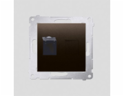 Kontakt-Simon SIMON54 jednoduchá počítačová zásuvka RJ45 kat. 6 s hnědou krytkou - D61.01/46