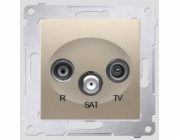 Kontakt-Simon SIMON54 RTV/SAT anténní zásuvka, zlatá - DASP.01/44