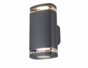 Kanlux ZEVI W EL 2GU10 G 2xmax 10W fasádní svítidlo IP54, dvojitá tlumivka, nástěnná lampa, šedá 38887