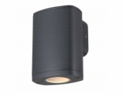 Kanlux ZEVI EL 1GU10 G 1xmax 10W fasádní svítidlo IP54, dvojitá tlumivka, nástěnná lampa, šedá, 38881