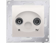 Kontakt-Simon SIMON54 RTV anténní zásuvka 1dB finální krémová - DAK.01/41