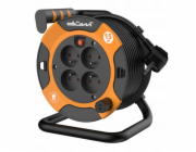 Düwi Prodlužovací kabel se 4 zásuvkami na bubnu H05VV-F 3G1.0, 15 m oranžovo-černý / 24622