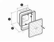 Elko-Bis MAX 140x100mm PVC bílá fasádní rozvaděčová krabice
