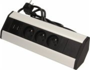 Orno Nábytková zásuvka 3x250V AC s 2xUSB nabíječkou (OR-AE-1360)