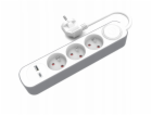 Plastrol 3x pevný prodlužovací kabel s vypínačem a USB A/...