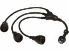 Legrand Trojdílný gumový prodlužovací kabel 3x2P+Z 0,6 m ...