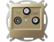 Ospel Anténní zásuvka Impresja RTV-SAT-SAT, zlatá metalíza (GPA-Y2S/m/28)