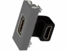Kontakt-Simon K45/2 HDMI zásuvka grafitově šedá - K129B/14