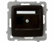 Ospel Karo jedna počítačová zásuvka RJ45 5e čokoládová metalíza (GPK-1S/K/m/40)