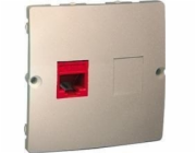 Kontakt-Simon Jednoduchá počítačová zásuvka BASIC MODULE RJ45 cat.5e béžová - BMF51.02/12