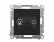 Kontakt-Simon TAP10.01/149 Anténní zásuvka Simon 55 R-TV, průchod 10 dB (modul). 1x Vstup: 5862 MHz Matně černá TAP10.01/149