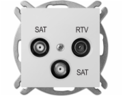 Elektro-Plast Sentia RTV/SAT/SAT anténní zásuvka, bílá (1460-10)
