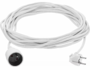 Elcan Prodlužovací kabel 1 zásuvka s/bez zásuvky 10 m bílý (PM-BW-1G-100)