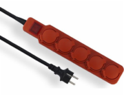 Elgotech EXTREME prodlužovací kabel do dílny s 5 zásuvkami, 5 m, IP44 (PW-505W)