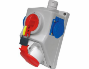 Elektromet Instalační sada se zásuvkou 4P 1x 2P+Z L-0-P 16A IP54 C16-48.1 (971613)