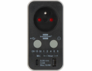 Brennenstuhl Časovač (zásuvka) 16A s USB-A a USB-C 3A 1506181