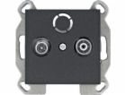 Hager Zásuvka Lumina RTV černá WL3013